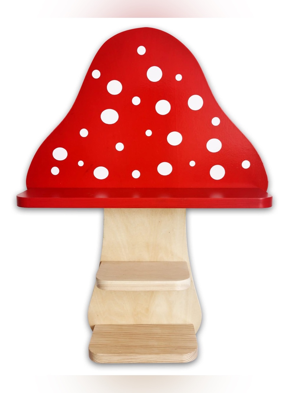 RED MUSHROOM WALL SHELF